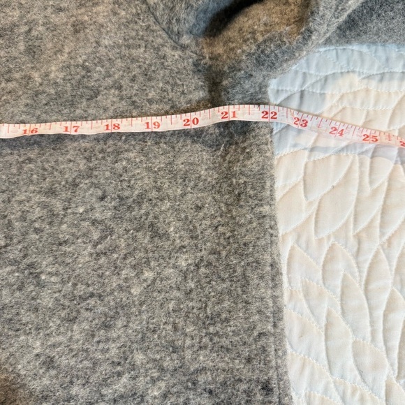 Gray and Black Ombre Zip-Up Cardigan with Stand-Up Collar - Picture 6 of 7